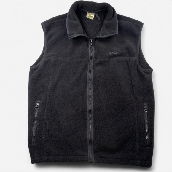 L.L. Bean Other - L.L. Bean Men's Fleece Vest Black Size Large Vintage
